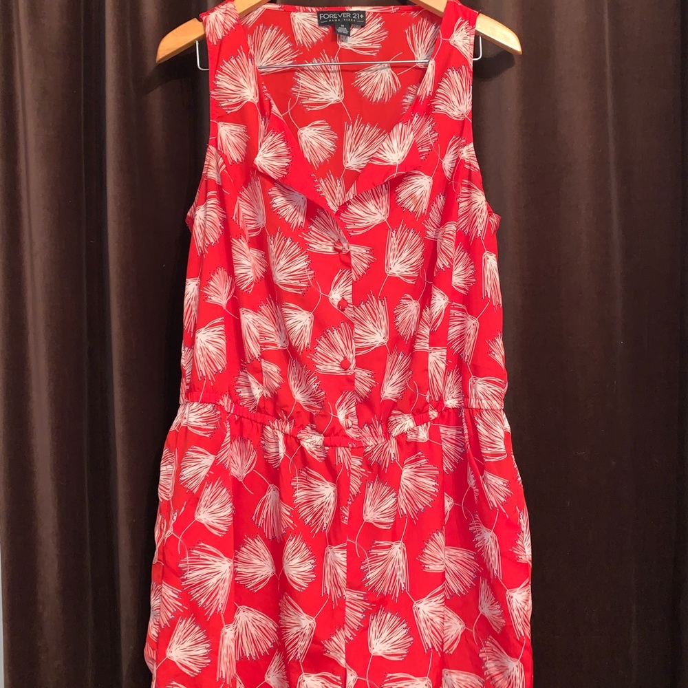 Women’s red and white romper